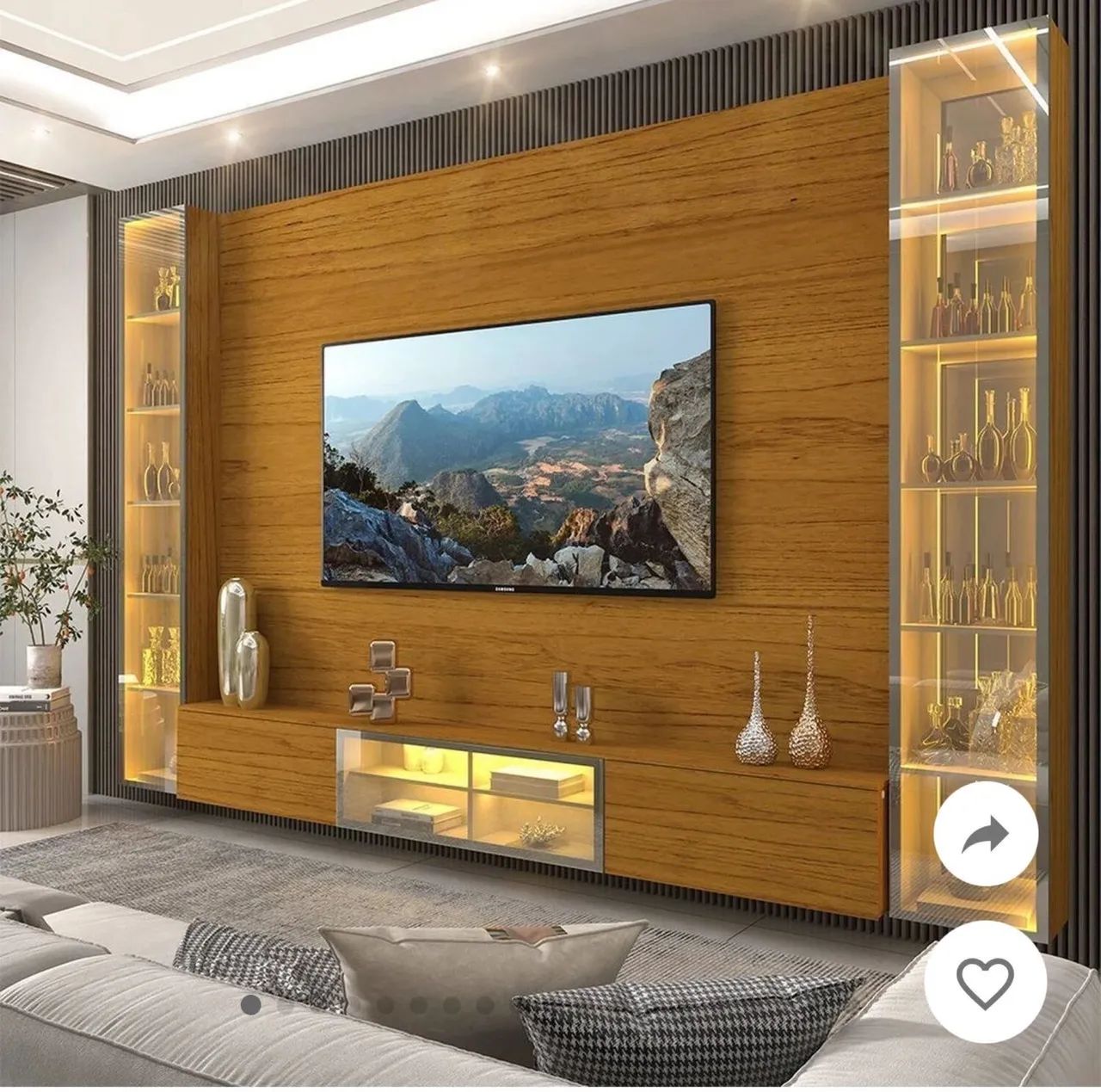 Rack para TV até 85? para sala com LED em MDF - Foto 5