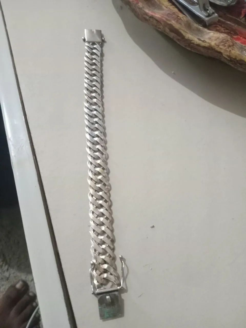 Pulseira de prata 15cm - Foto 2