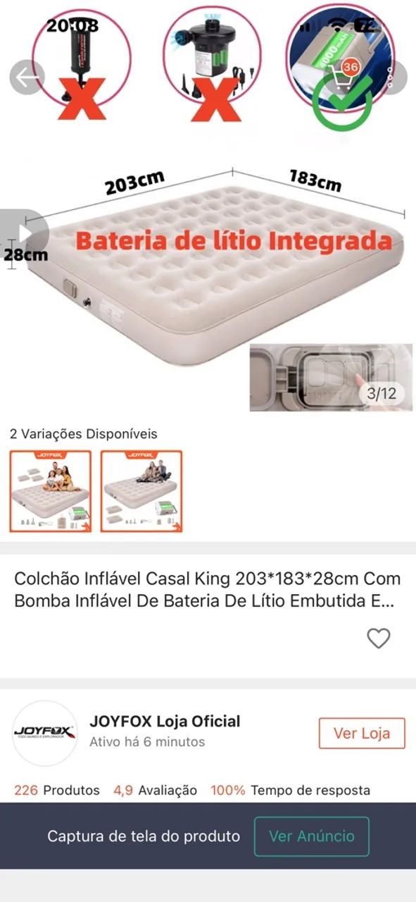Colchão inflável JOY FOX - Foto 2