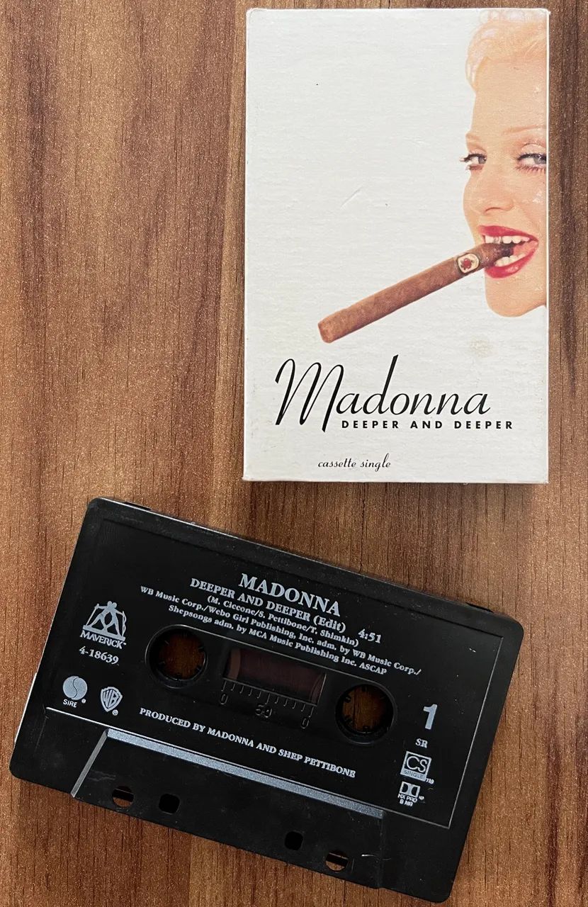 Madonna Kit 2 Fitas Deeper And Deeper e Justfy My Love - CDs, DVDs