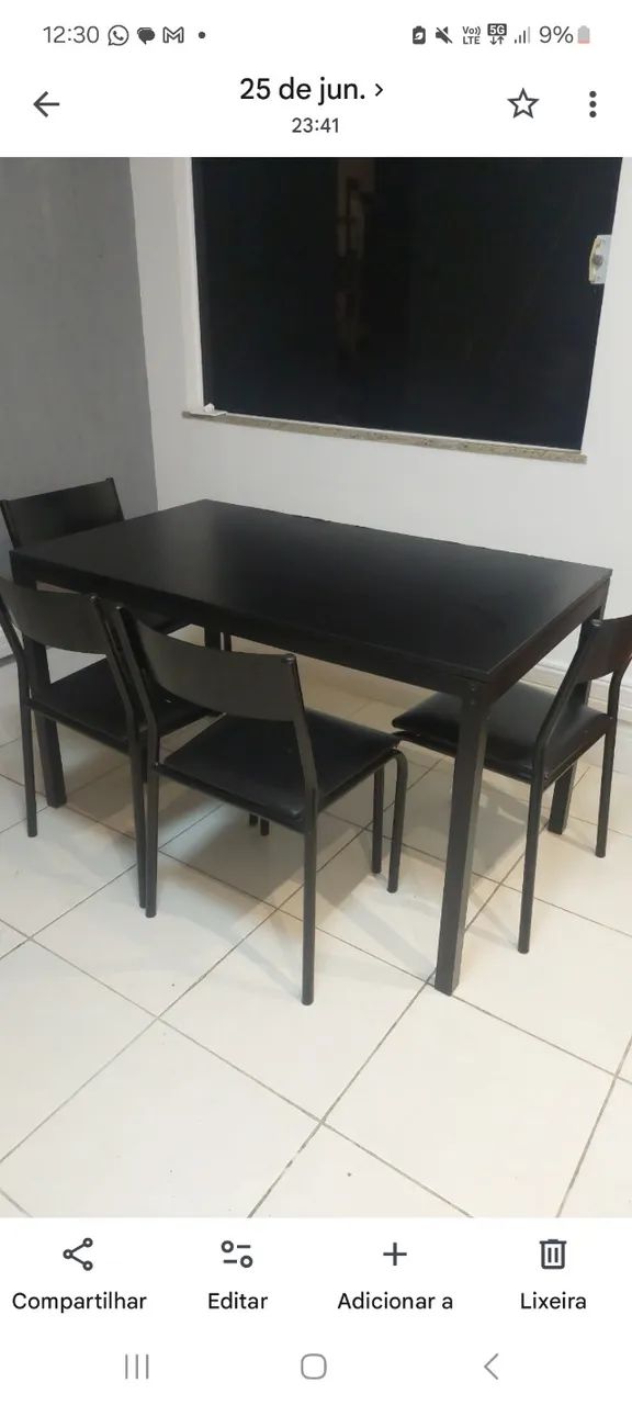 Mesa de jantar retangular Tok Stok para 4 lugares