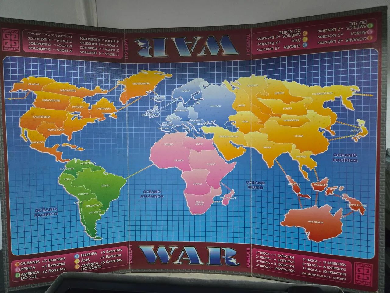 Jogo War Clássico Antigo (Grow) - Década de 90 - Foto 3