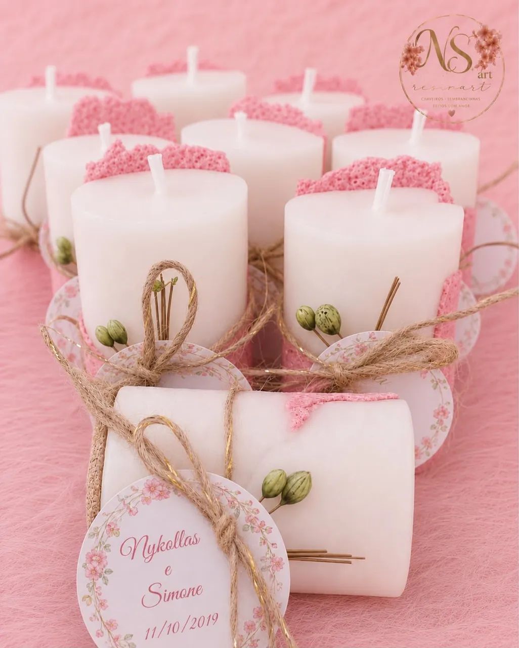 Velas aromáticas e chaveiros em resina  - Foto 5