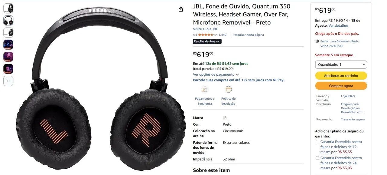 Fone de ouvido JBL - Foto 2