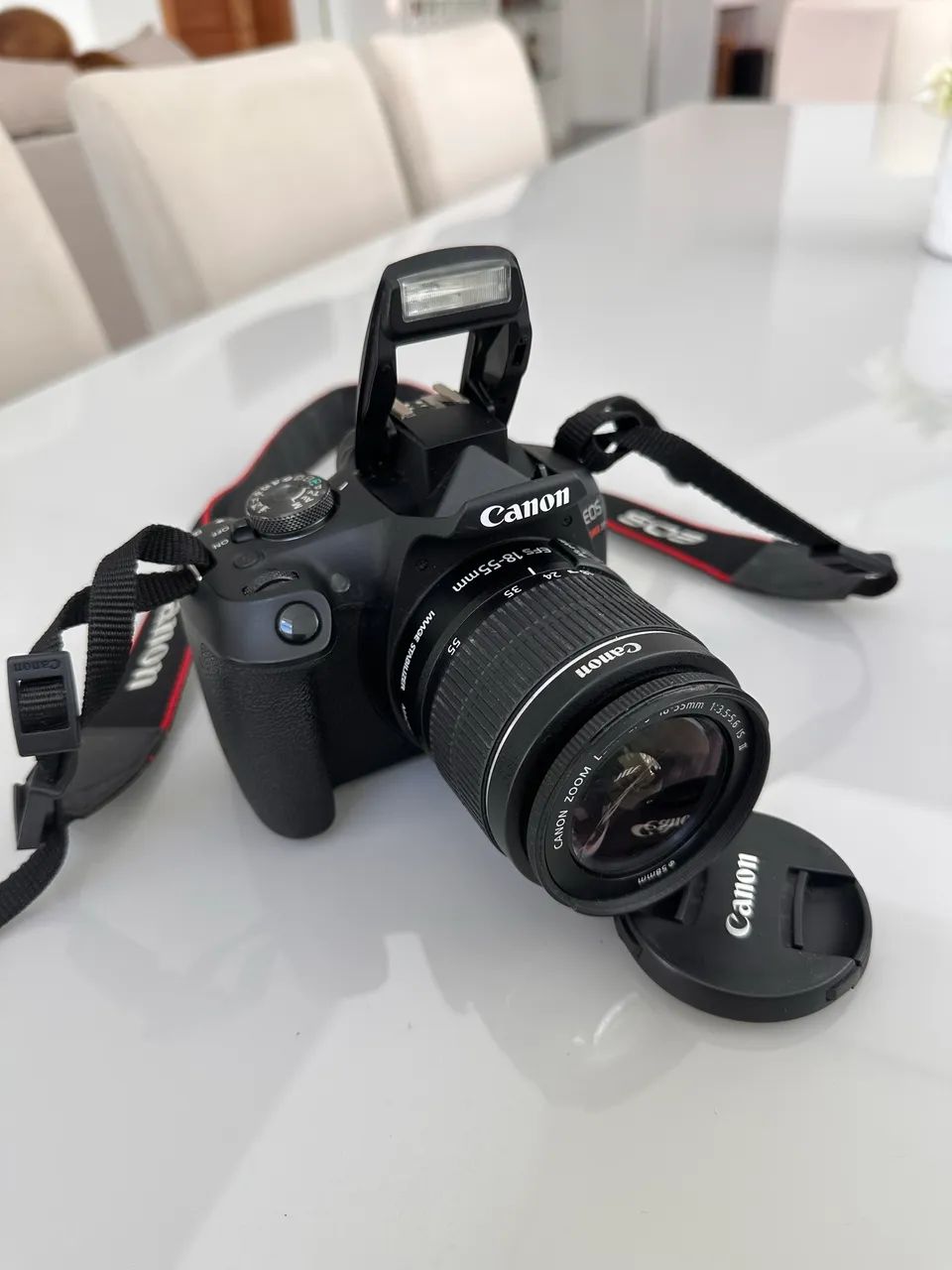 Câmera DSLR Canon EOS Rebel T7 + 2 Lentes Teleobjetivas Image Stabilizer - Foto 5