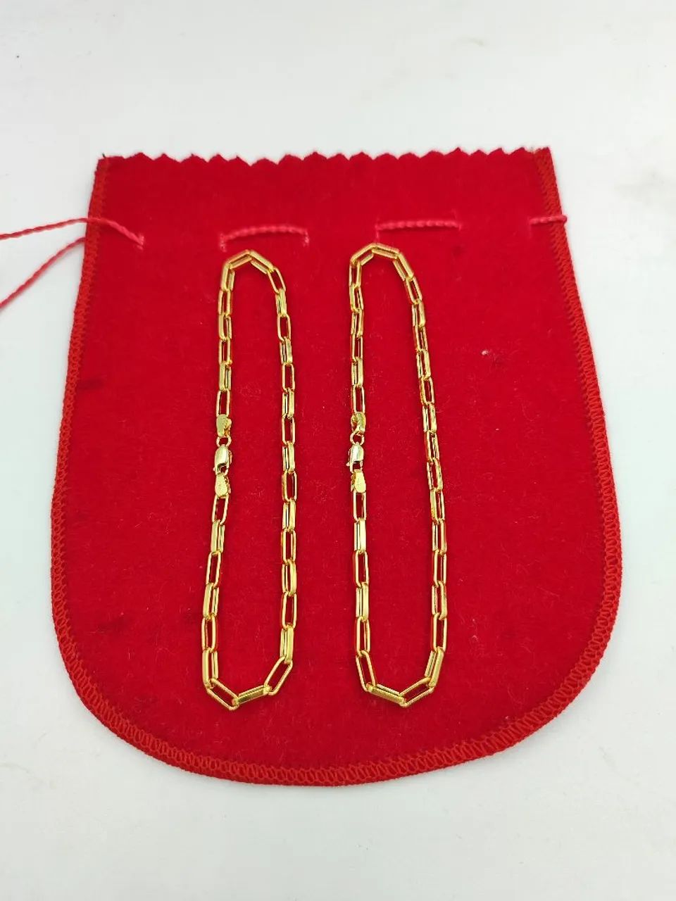 Pulseiras tijolinho ocas ouro 18k/750