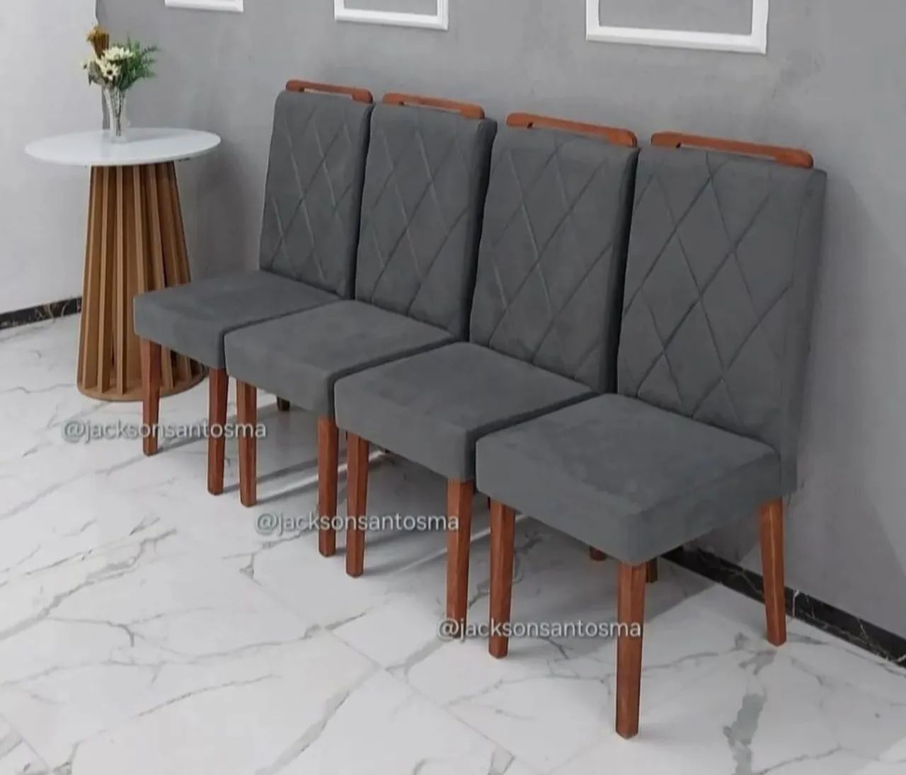 4 cadeiras luxo com cabeceiras (Pronta entrega) - Foto 2