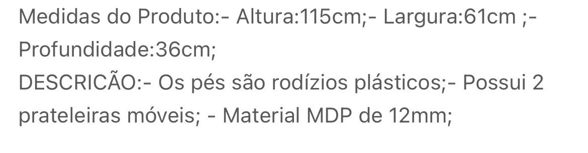 Armário branco multiuso com rodinhas  - Foto 2