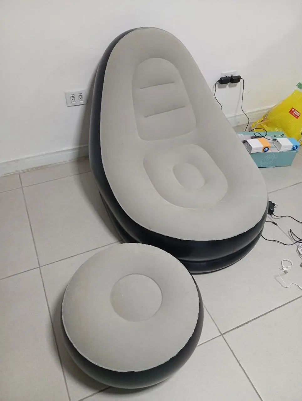 Poltrona e puff inflável singles size - Foto 5