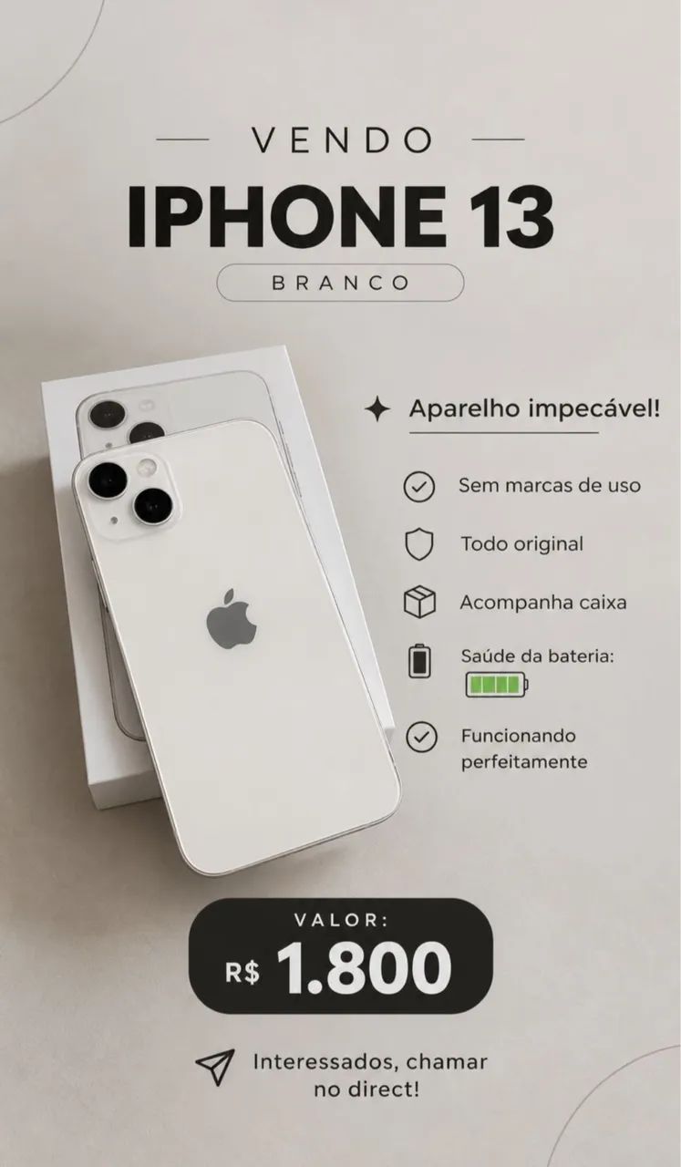 iPhone 13 branco  - Foto 5