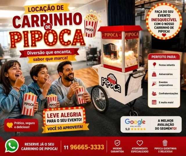 Barraquinha de Pipoca e Algodão Doce - www.eomelhor.com.br - Foto 5