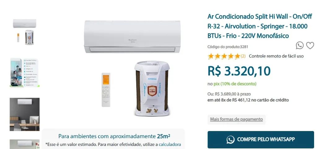 Ar Condicionado Springer Midea ZERO! - Foto 4