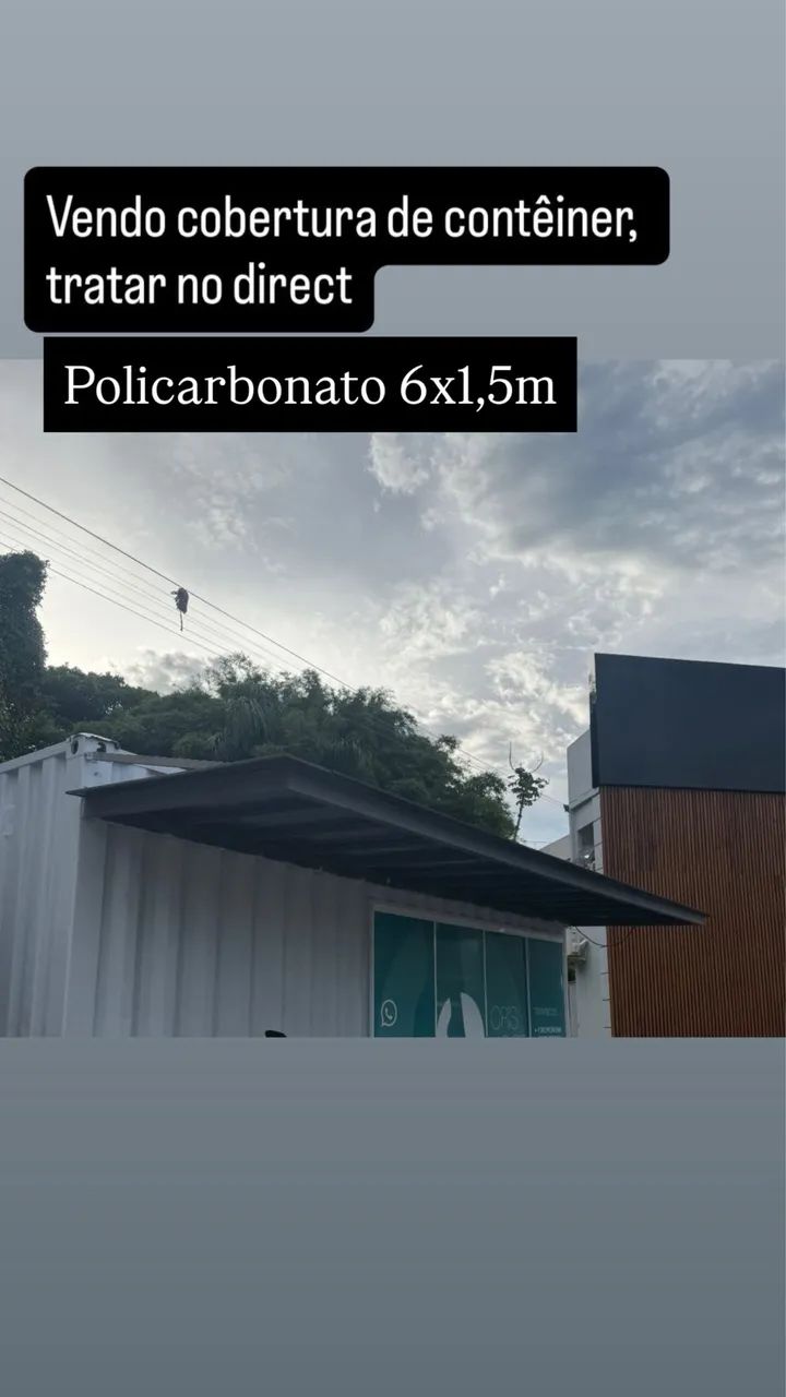 Toldo para container 6x1,50 polipropileno 