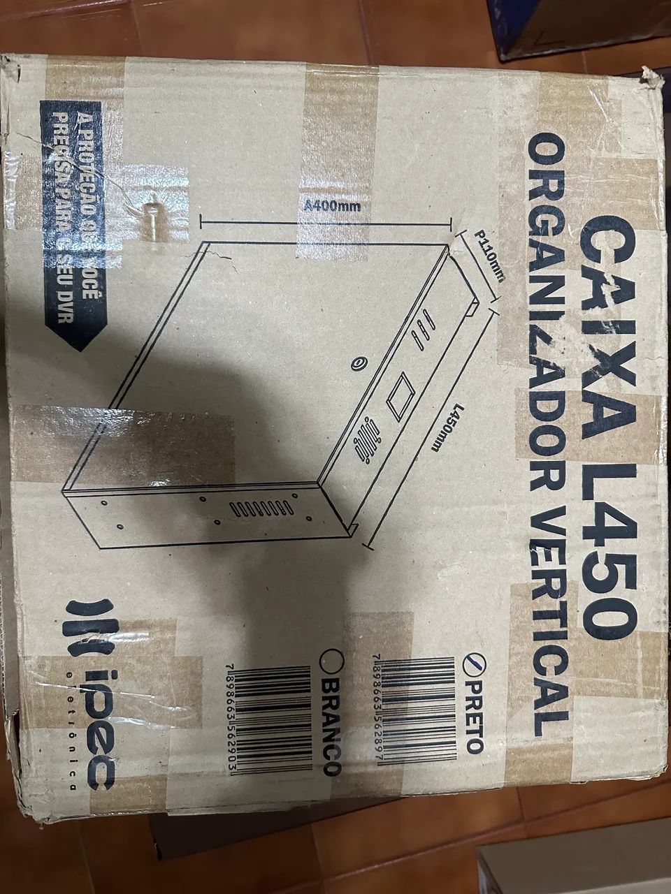 Caixa Organizadora Vertical L450 IPEC para DVR e CFTV - Nova