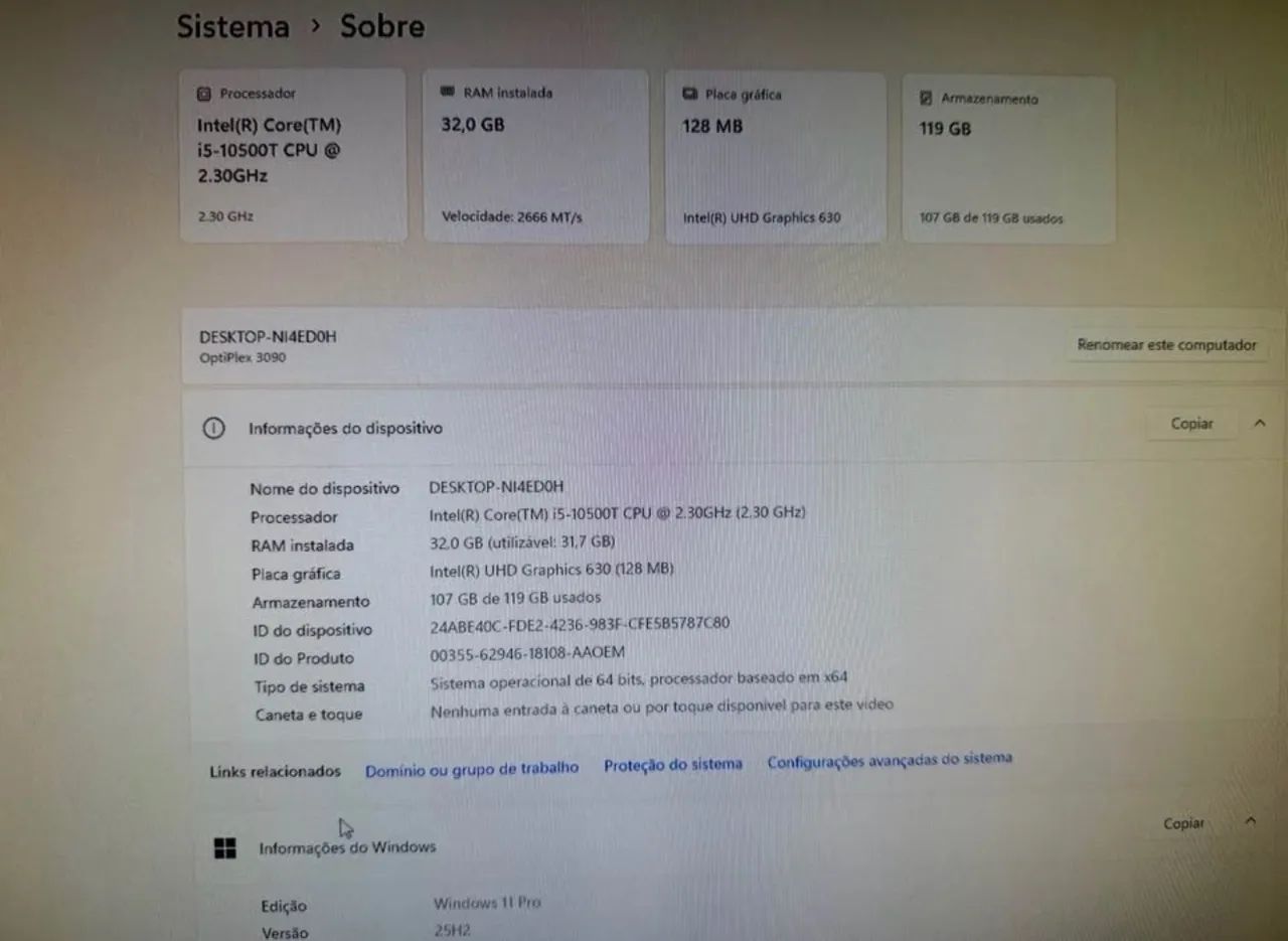Mini pc Dell Optiplex 3090 - 32 gb ram - Foto 4