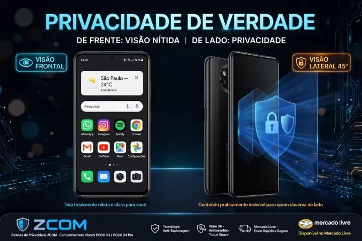 Pelicula De Privacidade Antyspy P/ Poco X3 Pro/poco X3 Nfc - Foto 2