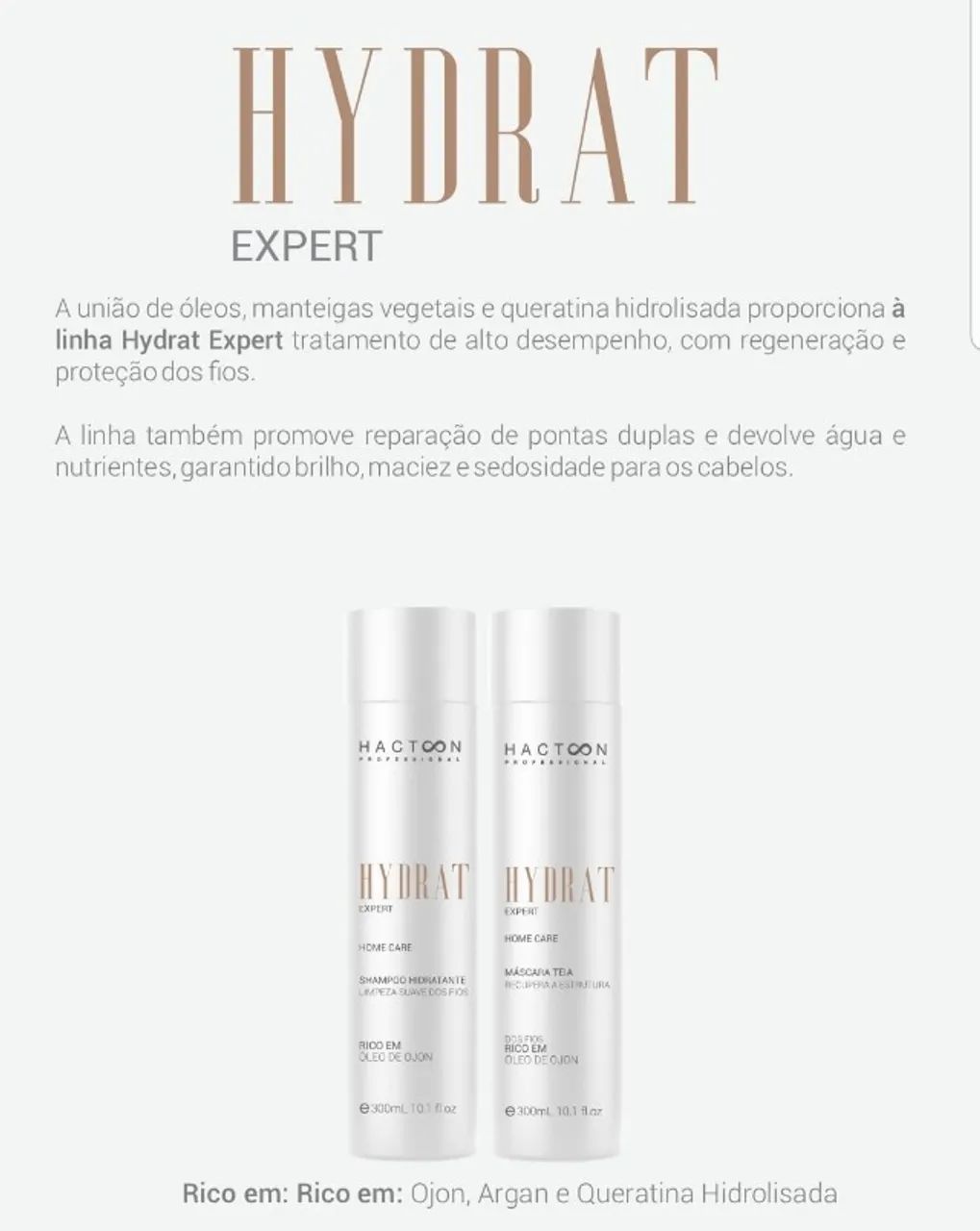 Kit Shampoo + Máscara Hidratação para todos os tipos de cabelos