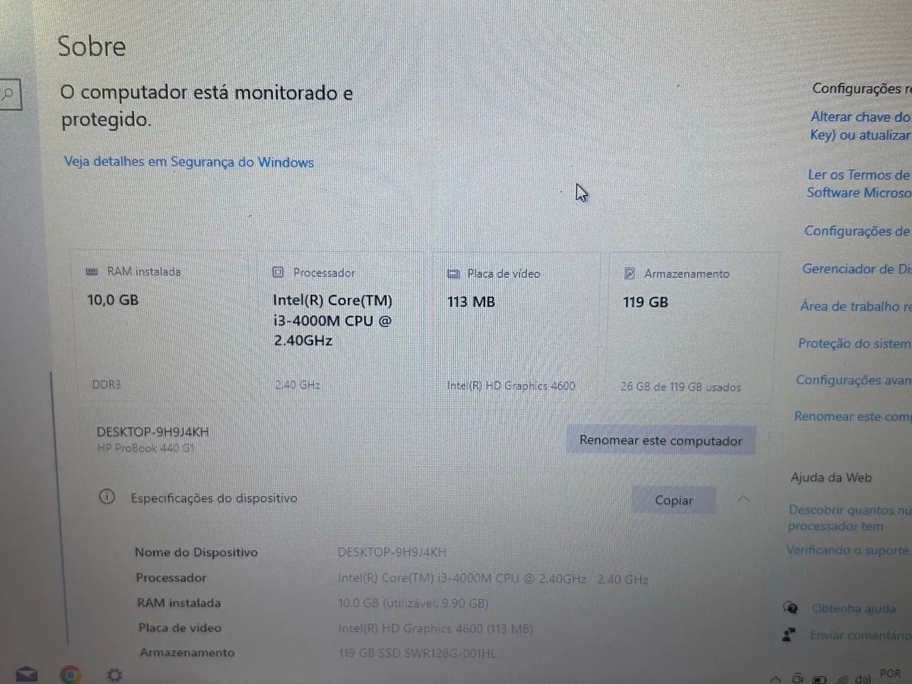 Notebook HP 10GB de RAM i3-4000m  - Foto 2