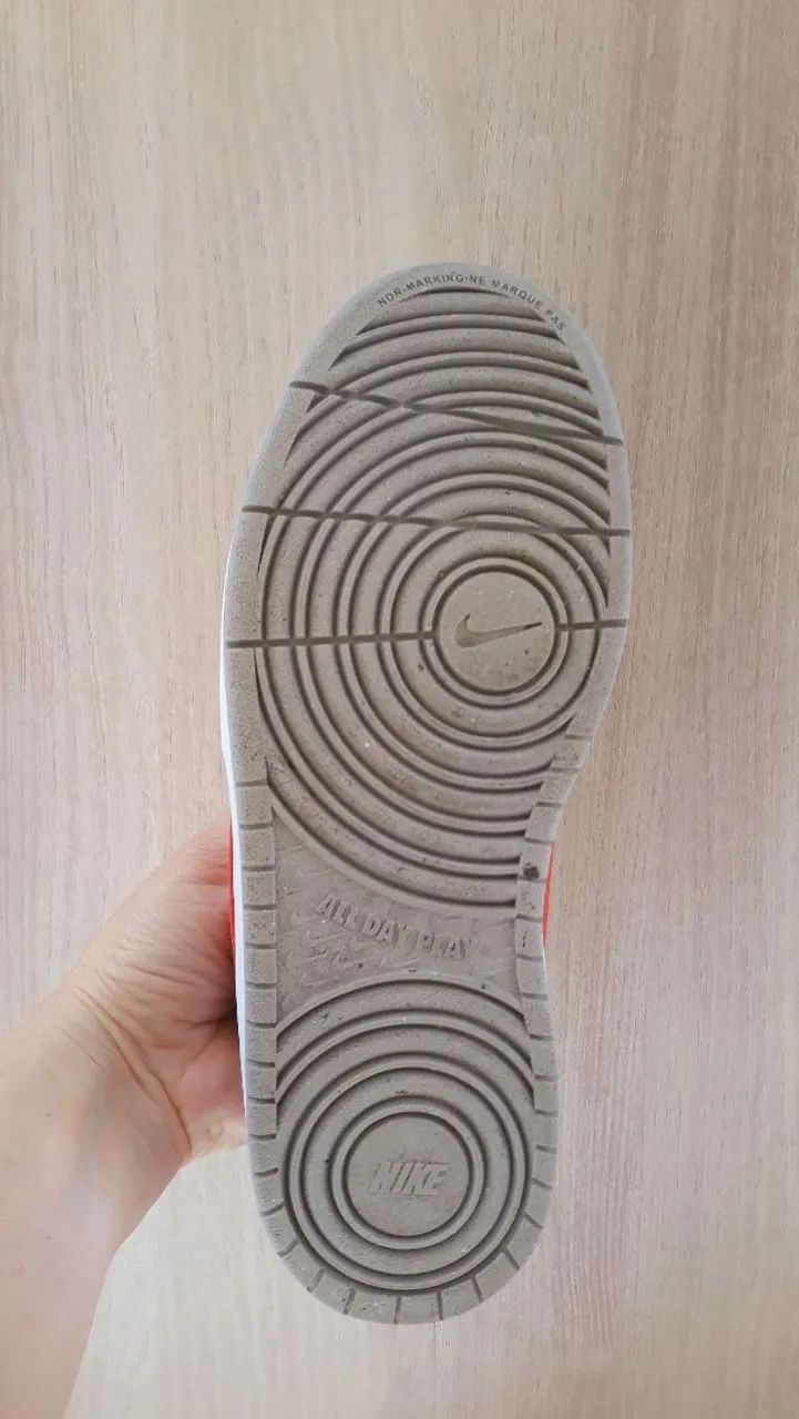 Tênis Nike borough original  Branco com Cinza - Foto 5