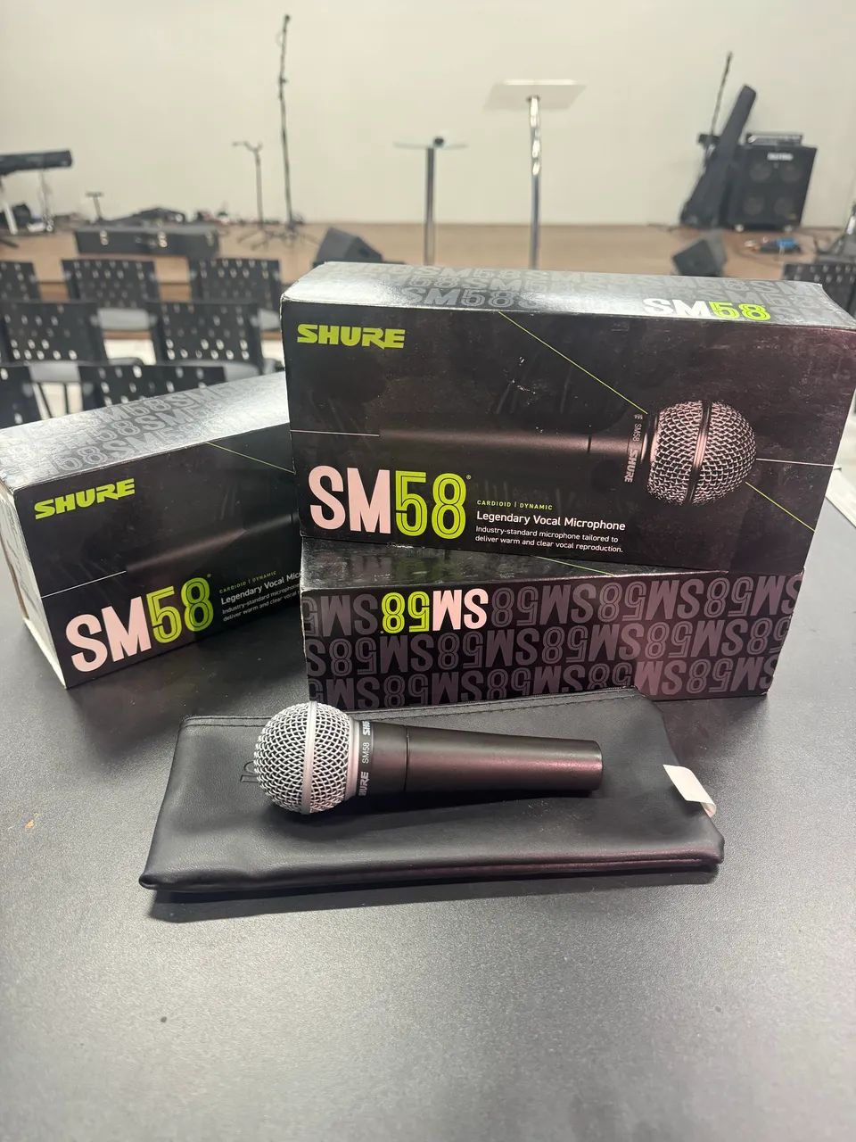 Kit com 3 microfones Shure SM58 (Novos) Originais