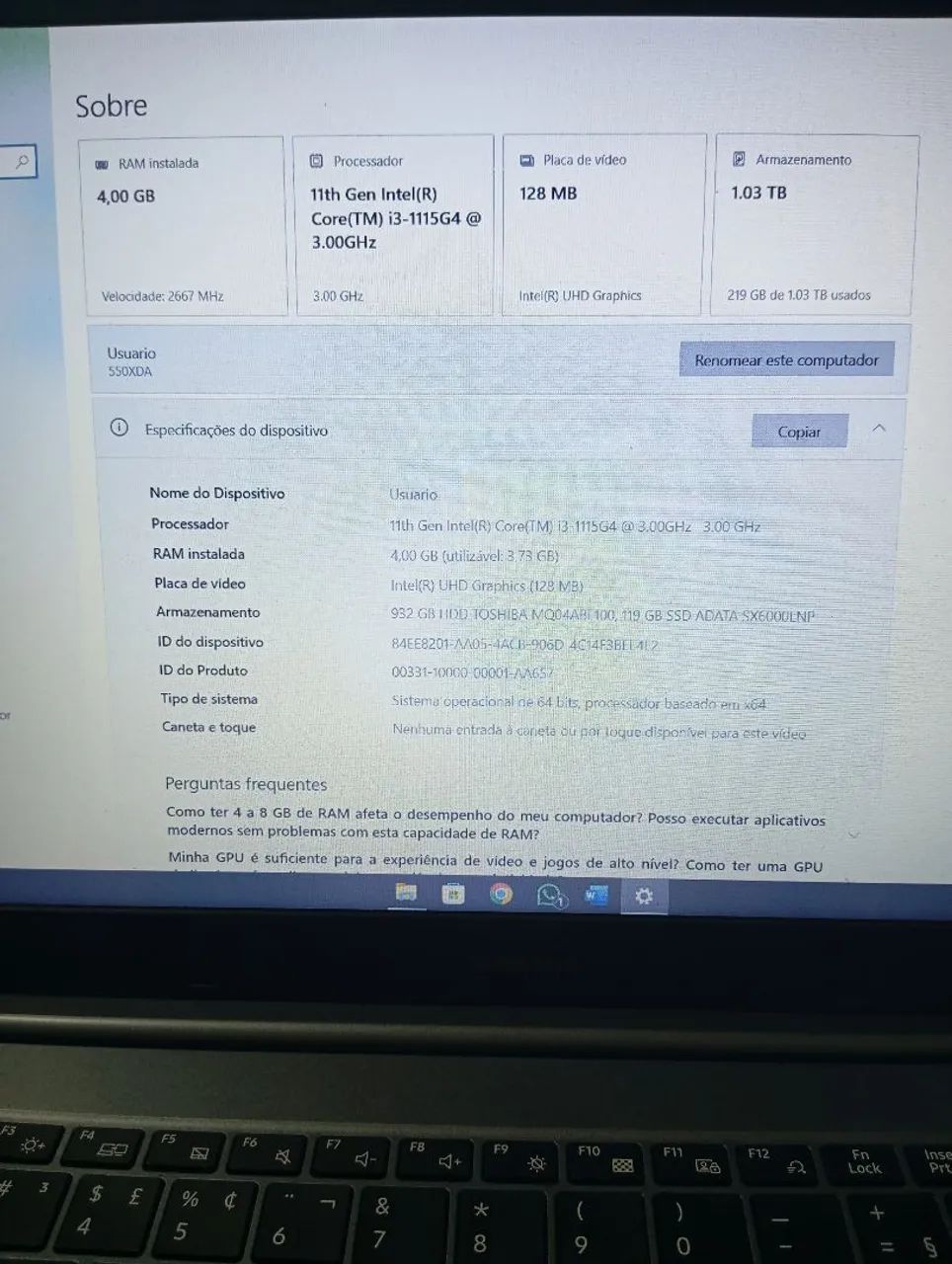 Notebook Samsung core i3