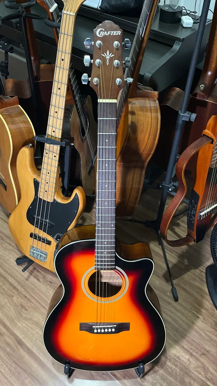 Violão Folk Crafter HTC-24EQ TS Eletroacústico Aço - Foto 3