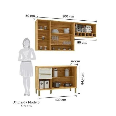 Cozinha em MDF 3 Peças Napoli (Nova) - Foto 3