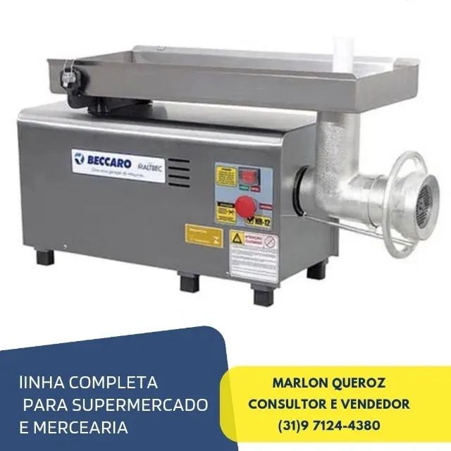 Moedor de Carne Boca 22 Beccaro Inox Bivolt