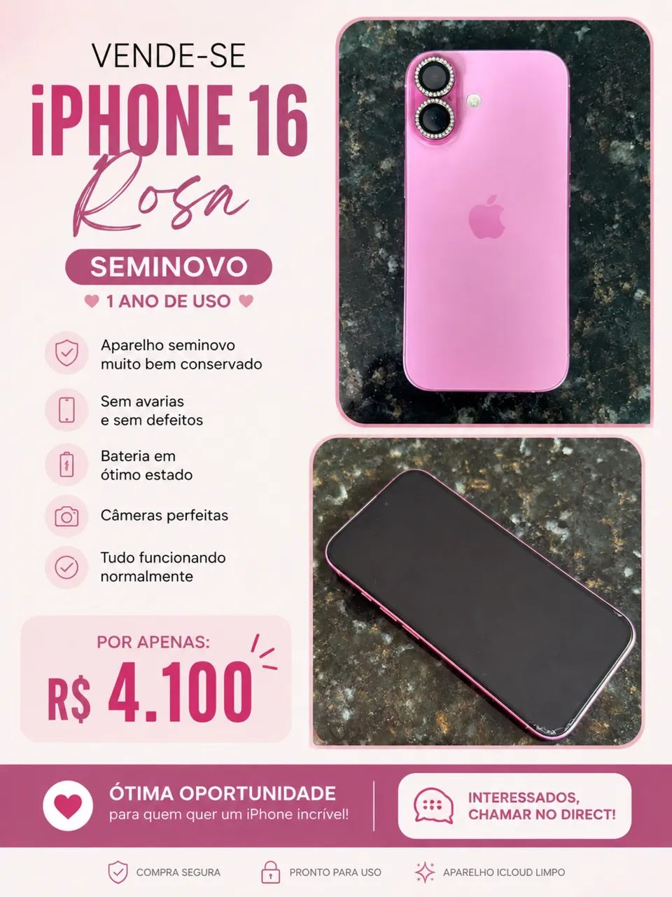 VENDE-SE IPHONE 16