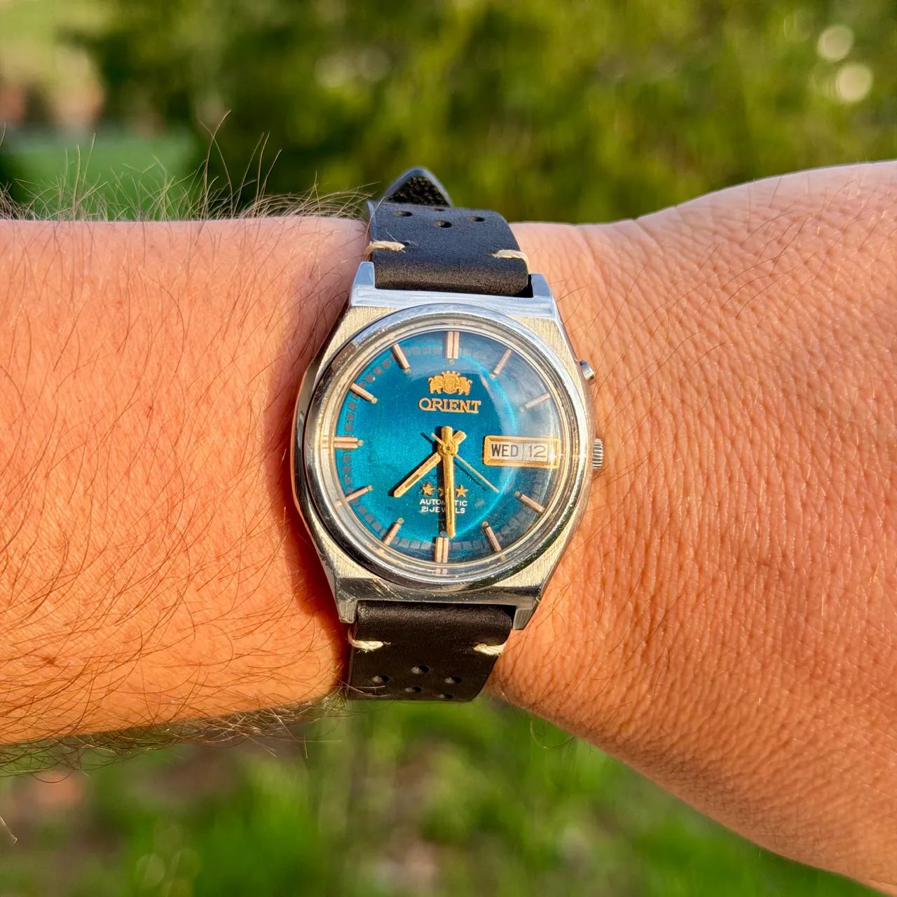 Orient 3 Estrelas Vintage Azul Escuro - Foto 4