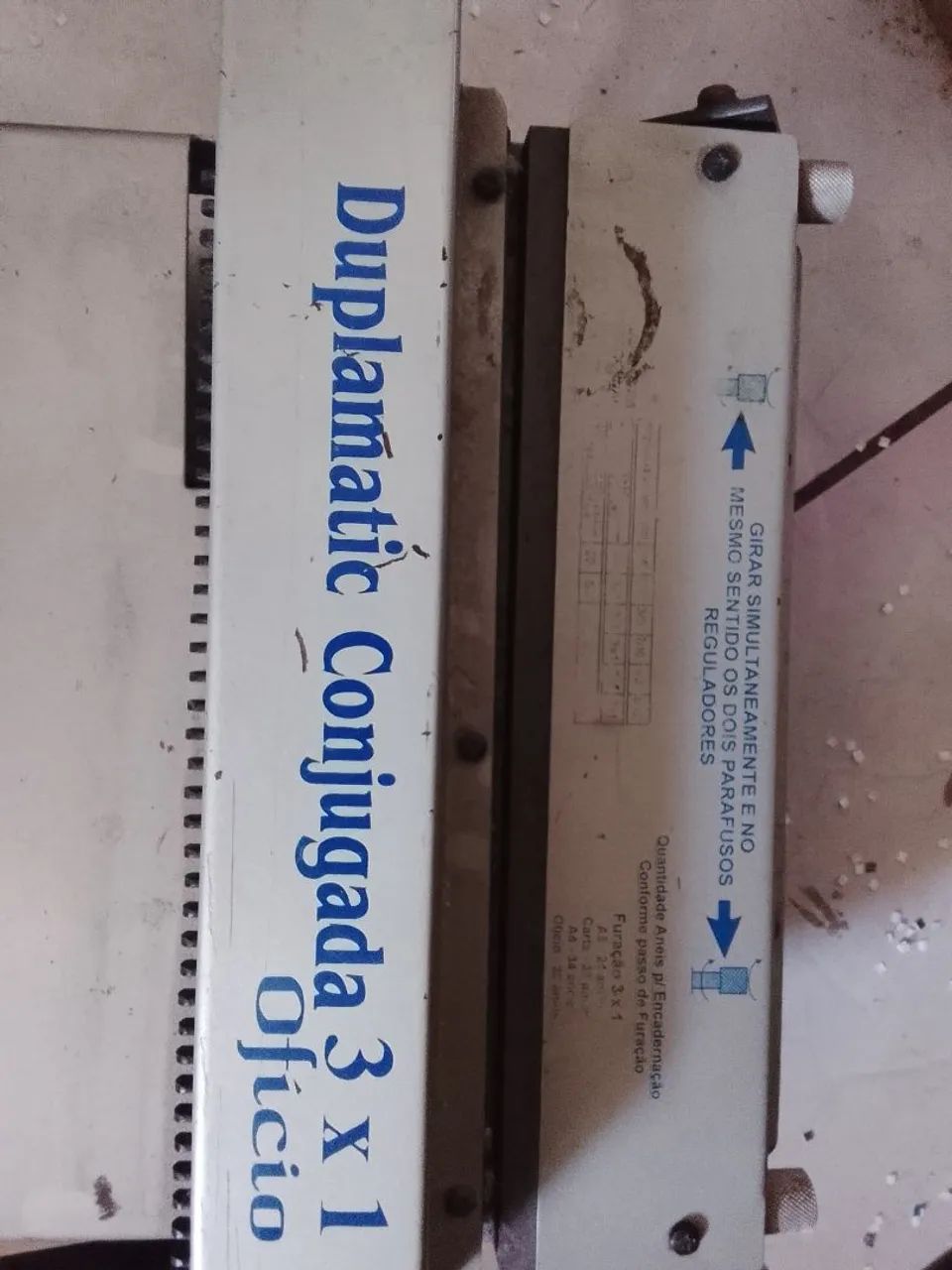 Encadernadora e perfuradora duplamatic conjugada 3 em 1 