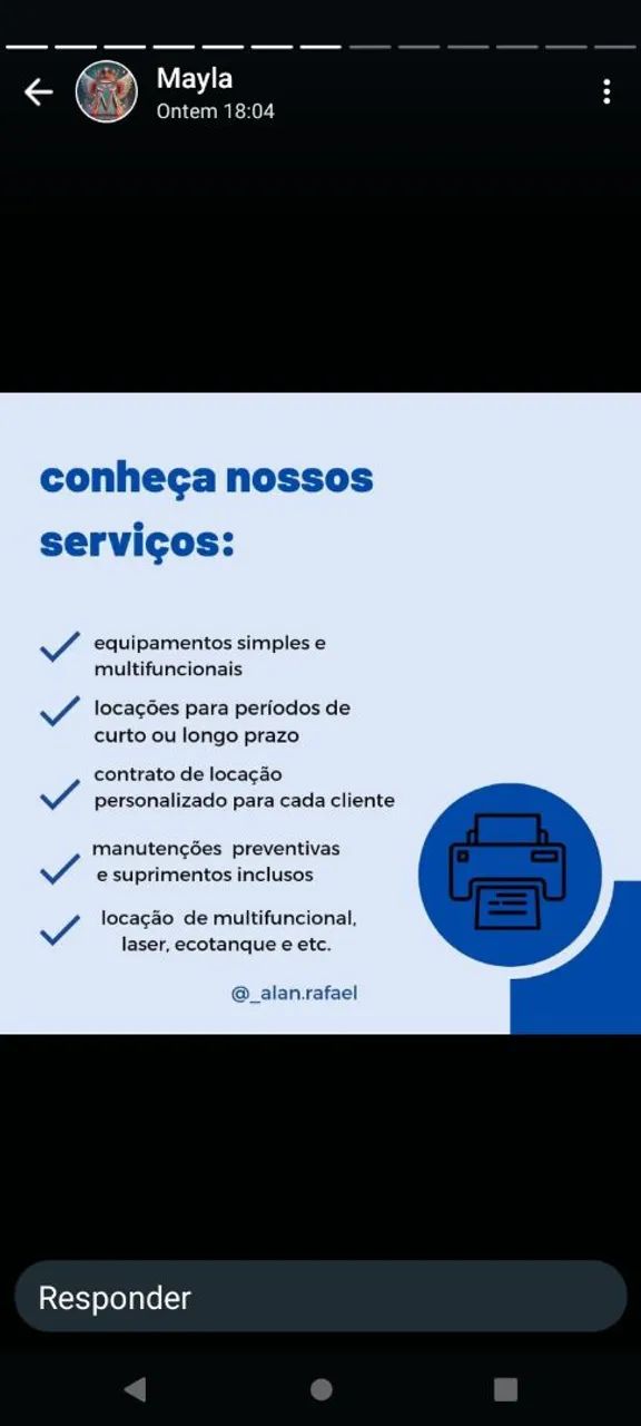 Aluguel e manutenção de impressora 