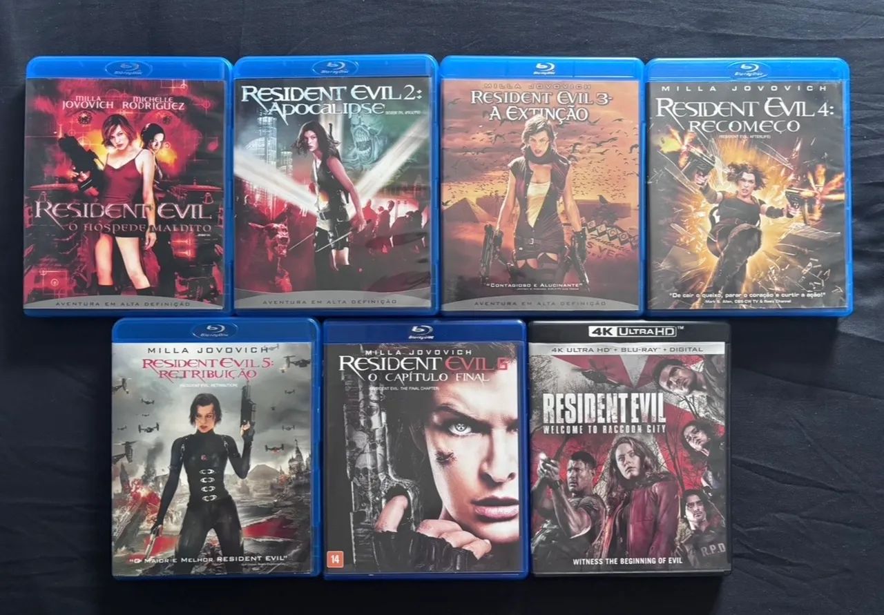 Resident Evil Bluray Coleção Completa