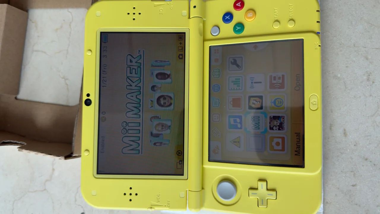 New Nintendo 3DS LL (EDIÇÃO PIKACHU JAPONESA) BLOQUEADO - Consoles
