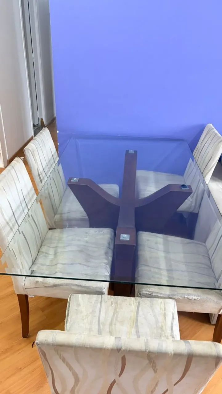 Mesa de Jantar vidro 6 lugares - Foto 2