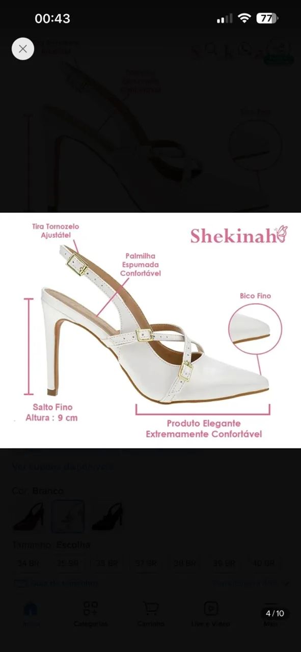 Scarpin branco  - Foto 2