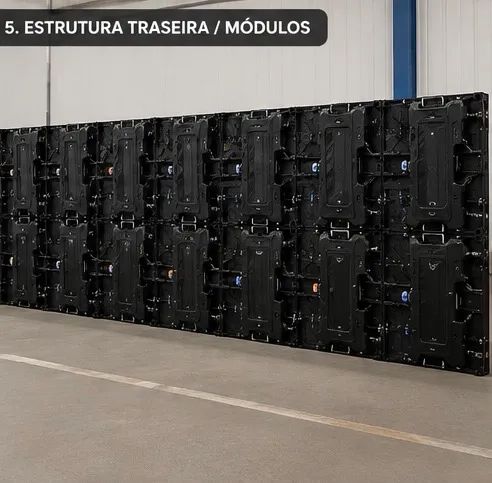 Painel de LED P3.9 Indoor 3,84x0,96m + Controladora TB50 - Foto 2