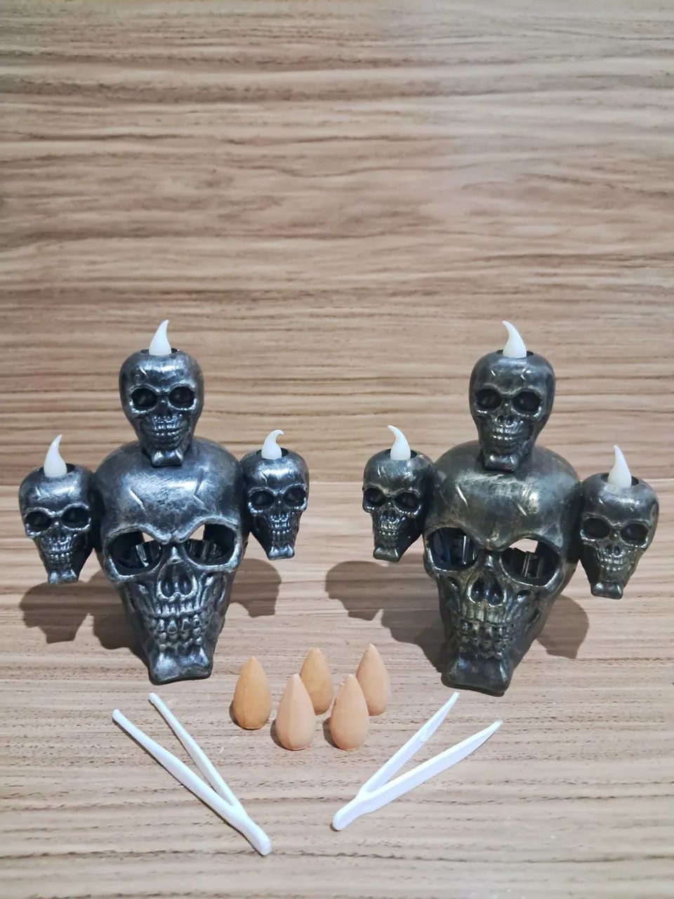 Luminária Caveira Halloween 2pcs