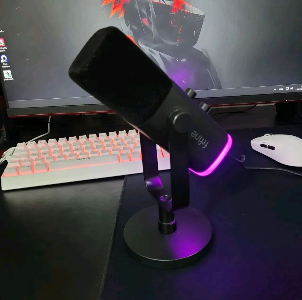 Microfone Fifine USB/XLR RGB - Dinâmico para PC, PS5, Streaming e Podcast - Foto 3