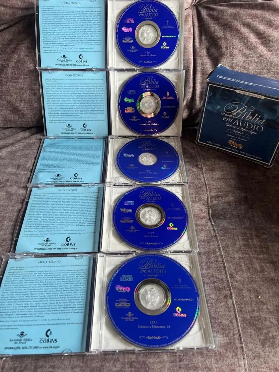 Biblia em áudio MP3 Cid Moreira narração NTLH - 9 cd's - CDs, DVDs