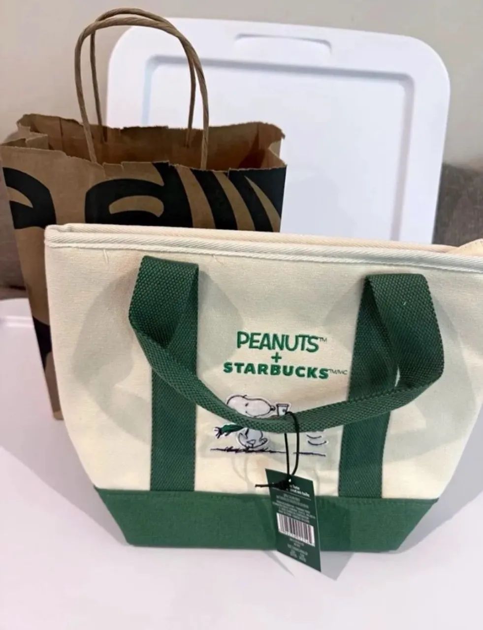 bolsa starbucks peanuts snoopy - Foto 2