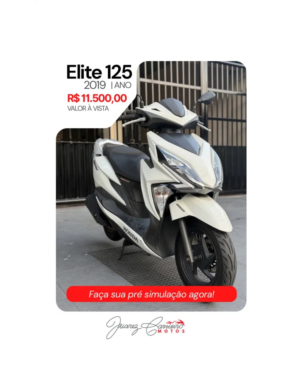 Honda Elite 125 automática 2019