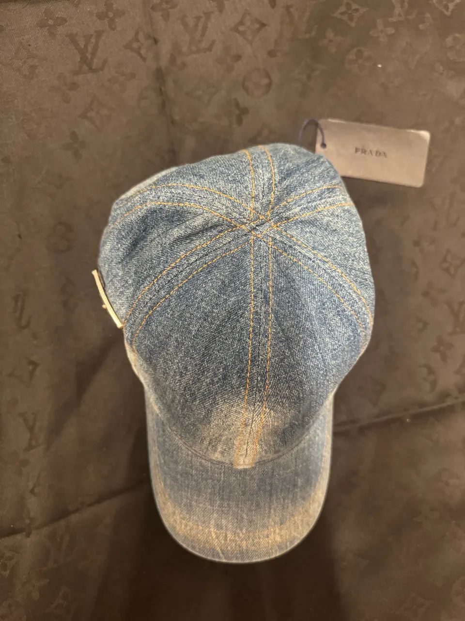 Boné novo italiano Prada jeans denim  - Foto 3