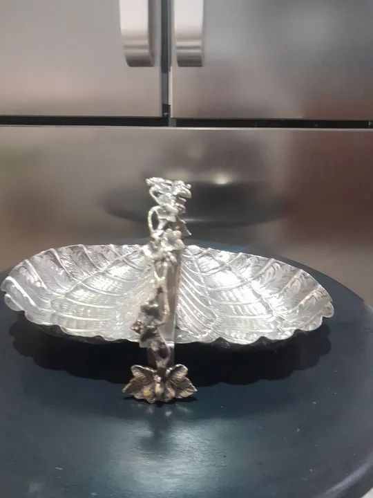 Fruteira centro de mesa Art Nouveau em bronze - Foto 4