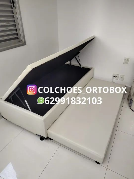 Box baú Solteiro com auxiliar na espuma D28 selada