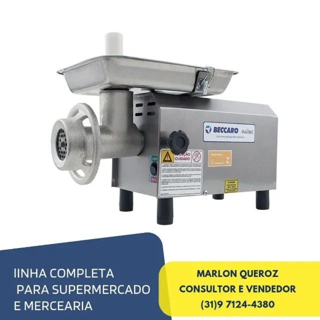 Moedor de Carne Boca 8 Beccaro Inox 