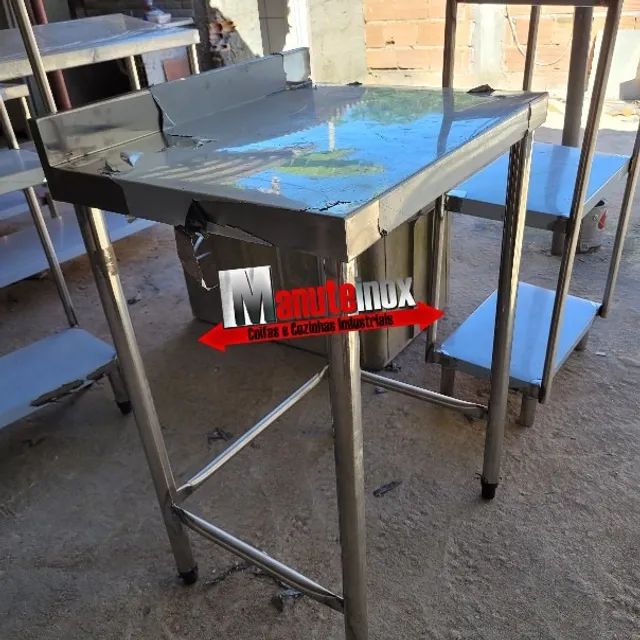 Mesa Bancada Pia Tanque inox - Foto 4