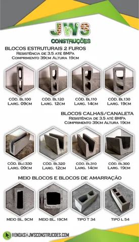 blocos estruturais de cimento