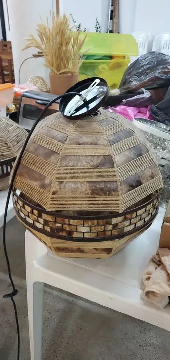 Luminária de teto em corda rústica - Foto 2