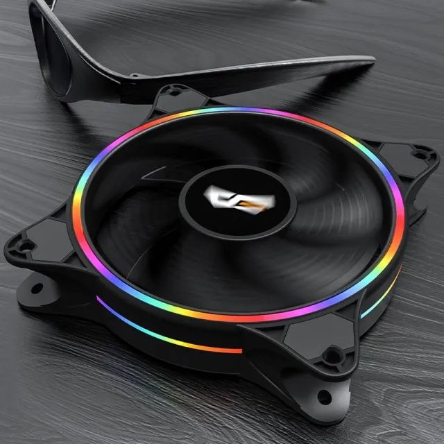 02 Coolers Ventoinhas Aigo Darkflash D1 Rainbow RGB 120mm